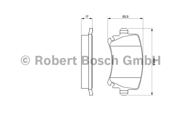 BOSCH 0 986 494 053 BREMSBELÄGE BREMSKLÖTZE HINTEN AUDI