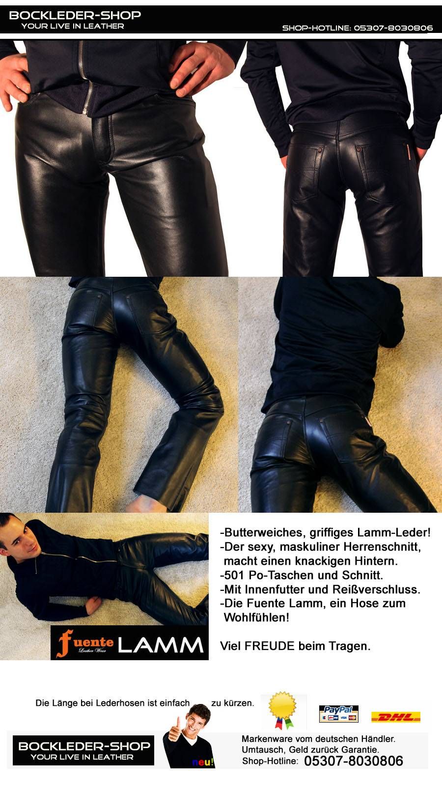 SEXY LEDERHOSE GAY LEDERJEANS 501 GUCKST DU  GEIL GEIL GEIL