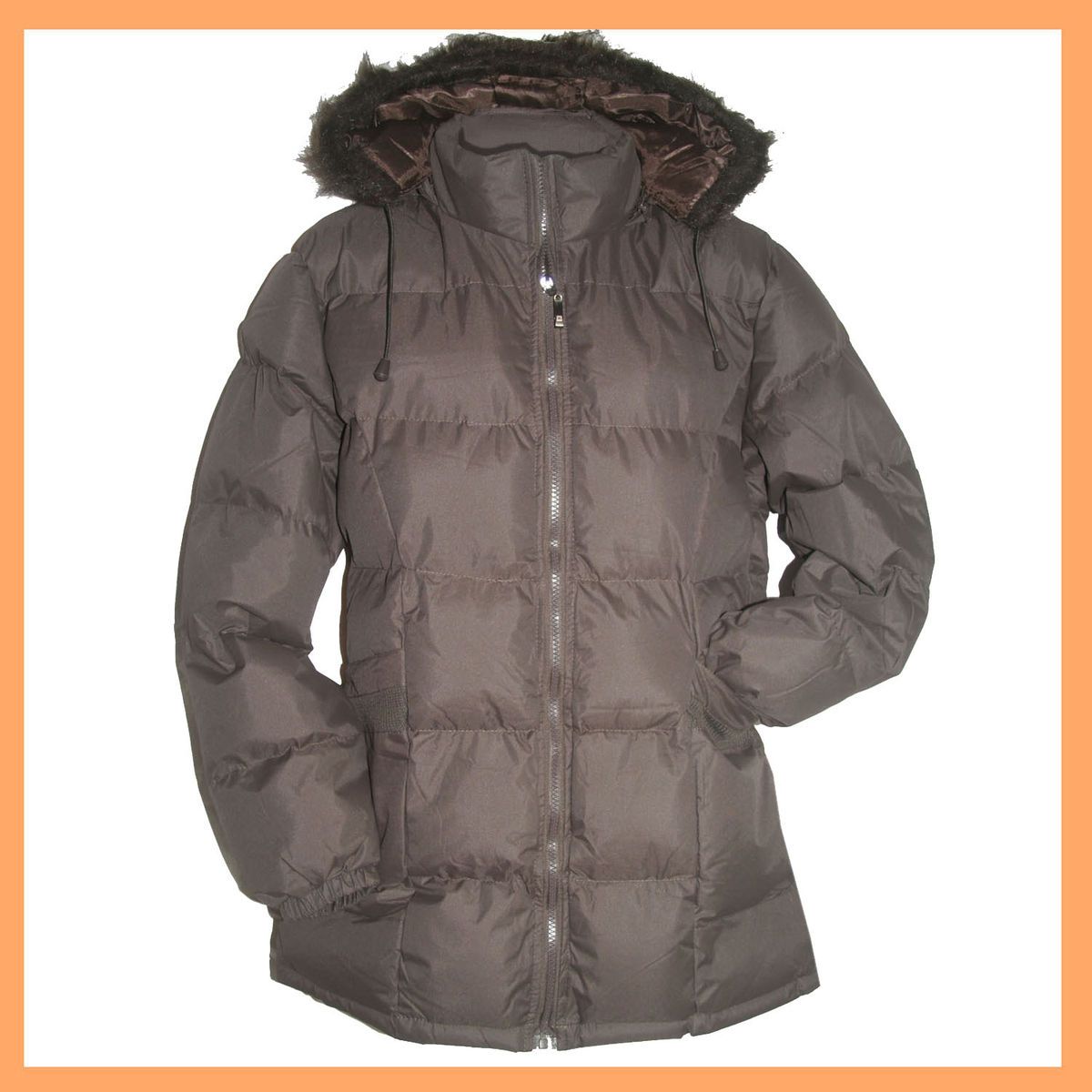 Jacke WARM Steppjacke Daunenjacke Winterjacke PARKA BRAUN (514)