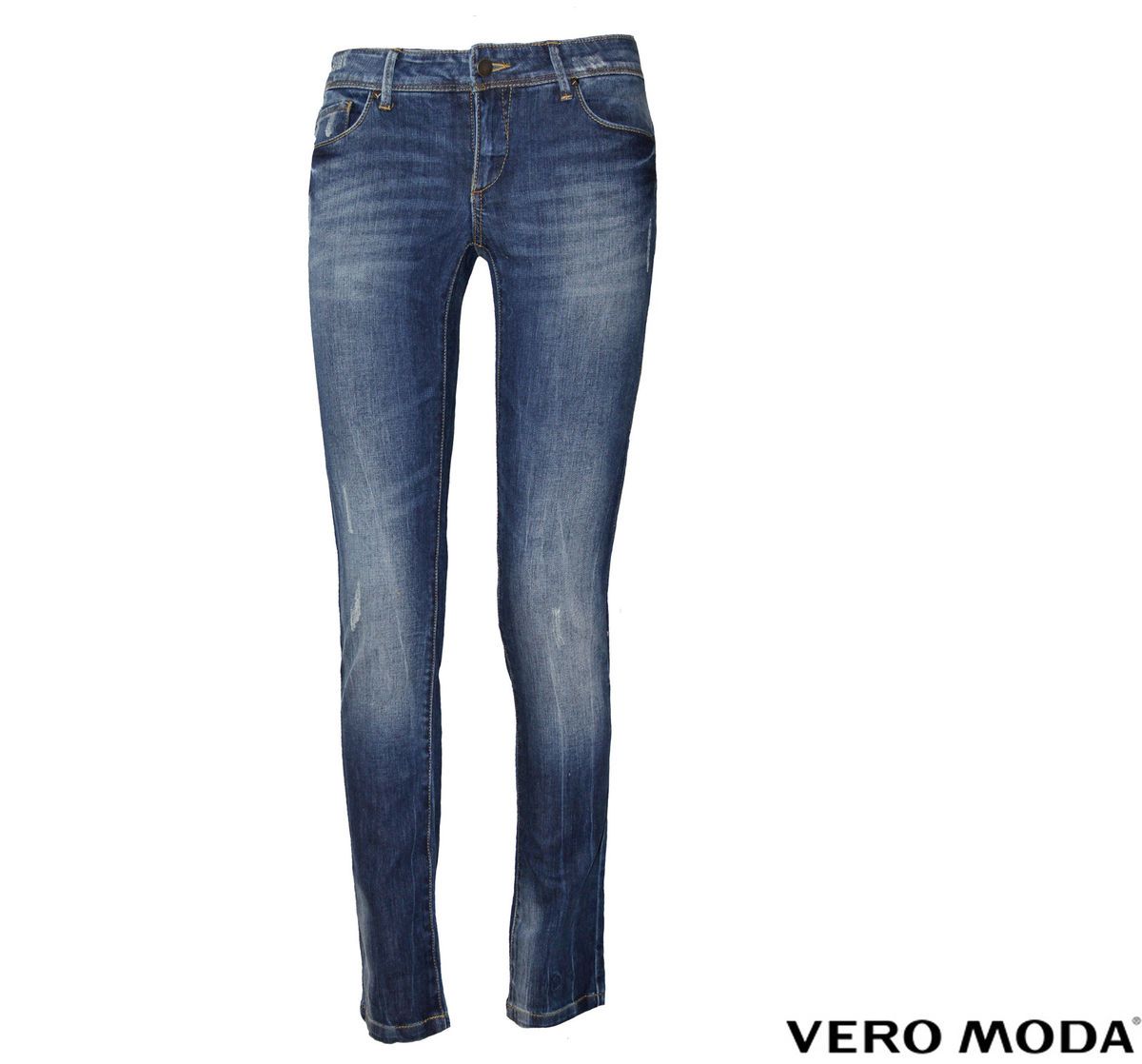 VERO MODA DAMEN RÖHREN JEANS HOSE LAW 751 BS516 GR. 26,27,28,29,30,31