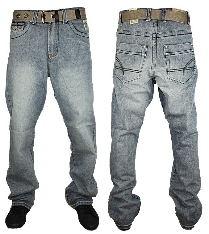 Herren Jeans Blau Kam Linx 4 Lockerer Sitz Denim Alle Größen Längen