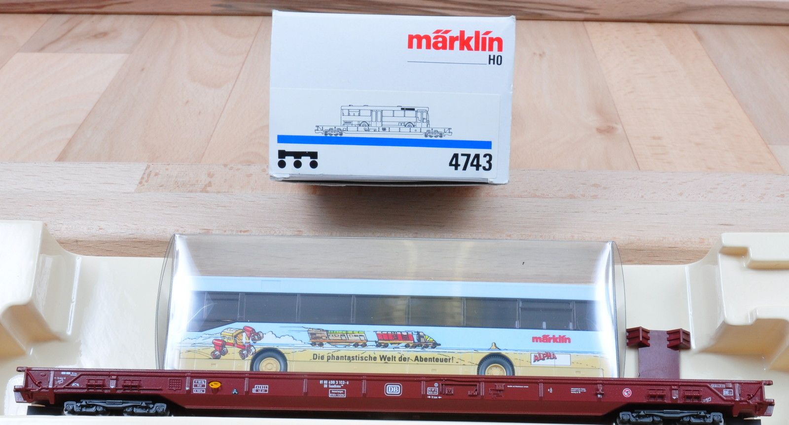 Märklin 4743 Niederflurwagen für LKW Transport / Unbespielt / MHI