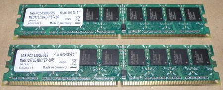 MB Swissbit MEU12872D4BC1EP 30R DDR2 PC2 5300U 555 PC667 DDR 2