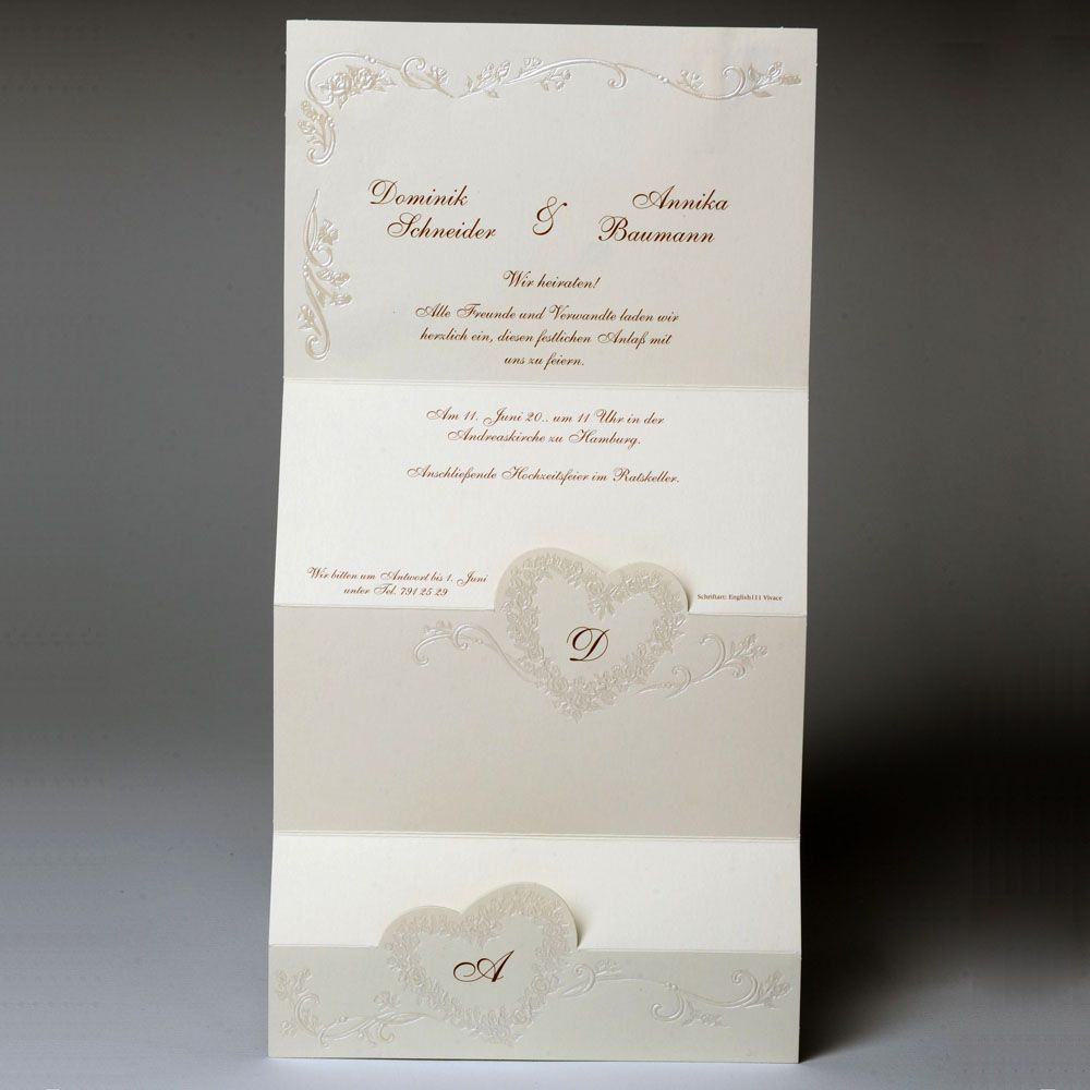 EDLE HOCHZEITSKARTEN, EINLADUNG HOCHZEIT, TEXTEINDRUCK