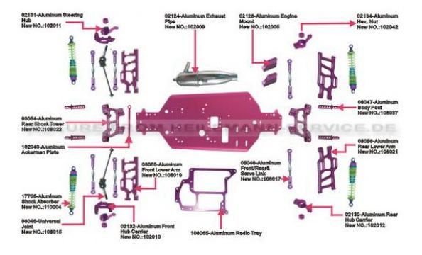 RC Verbrenner Monstertruggy Gladiator komplett aufgebaut, 3,0 ccm