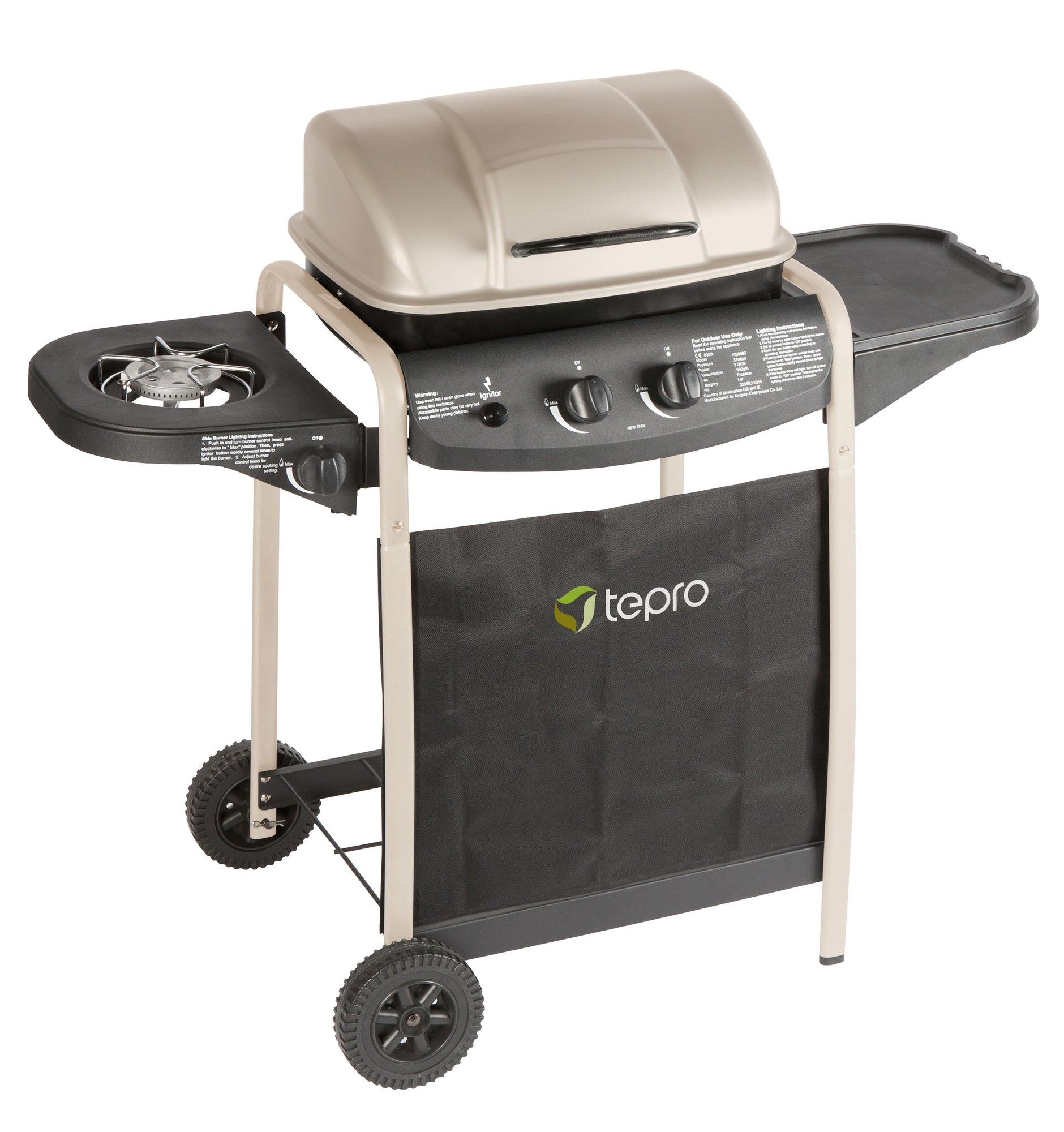 Tepro Gasgrill Fremont mit Seitenkocher