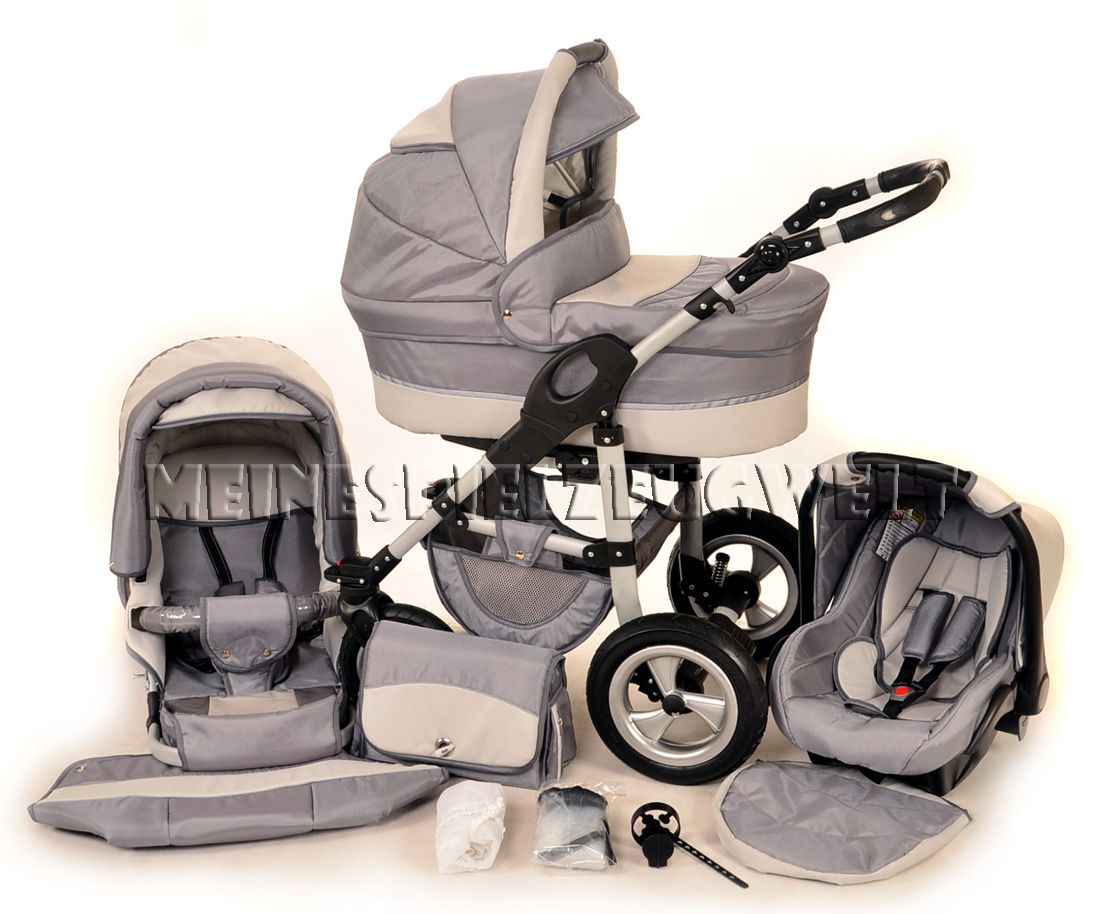 TOP KOMBIKINDERWAGEN 3in1+Babyschale/Autositz +Babywanne +Sportsitz