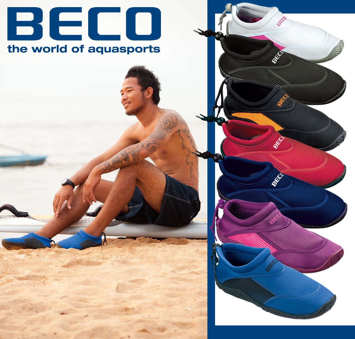 Neopren Wasserschuhe Strandschuhe BECO Surfschuhe Badeschuhe