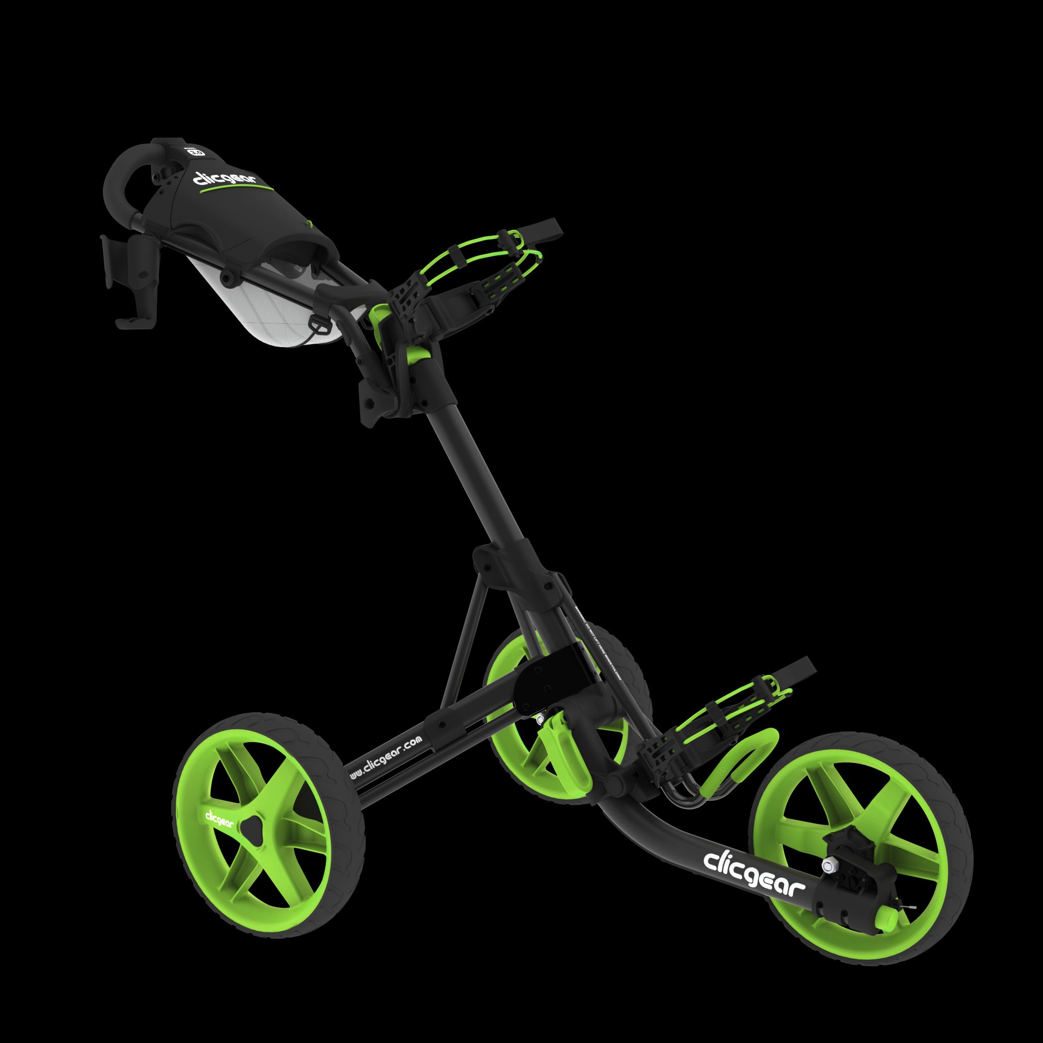 GreenGrassGolf 3 Rad Pushtrolley Clicgear 3.0 schwarz/matt/grün   Das