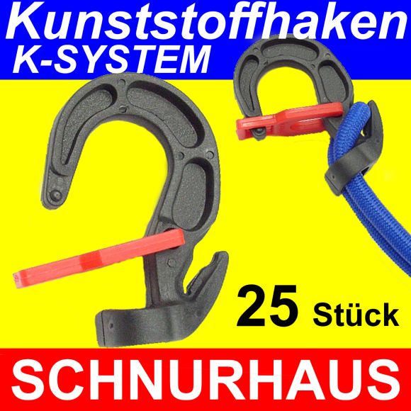 25 Stück Kunststoffhaken Haken für 8mm 9mm Expanderseil