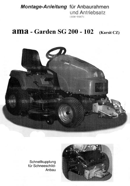 Anbaurahmen Antriebsatz für Schneeschild Kehrmaschine AMA Karsit N597