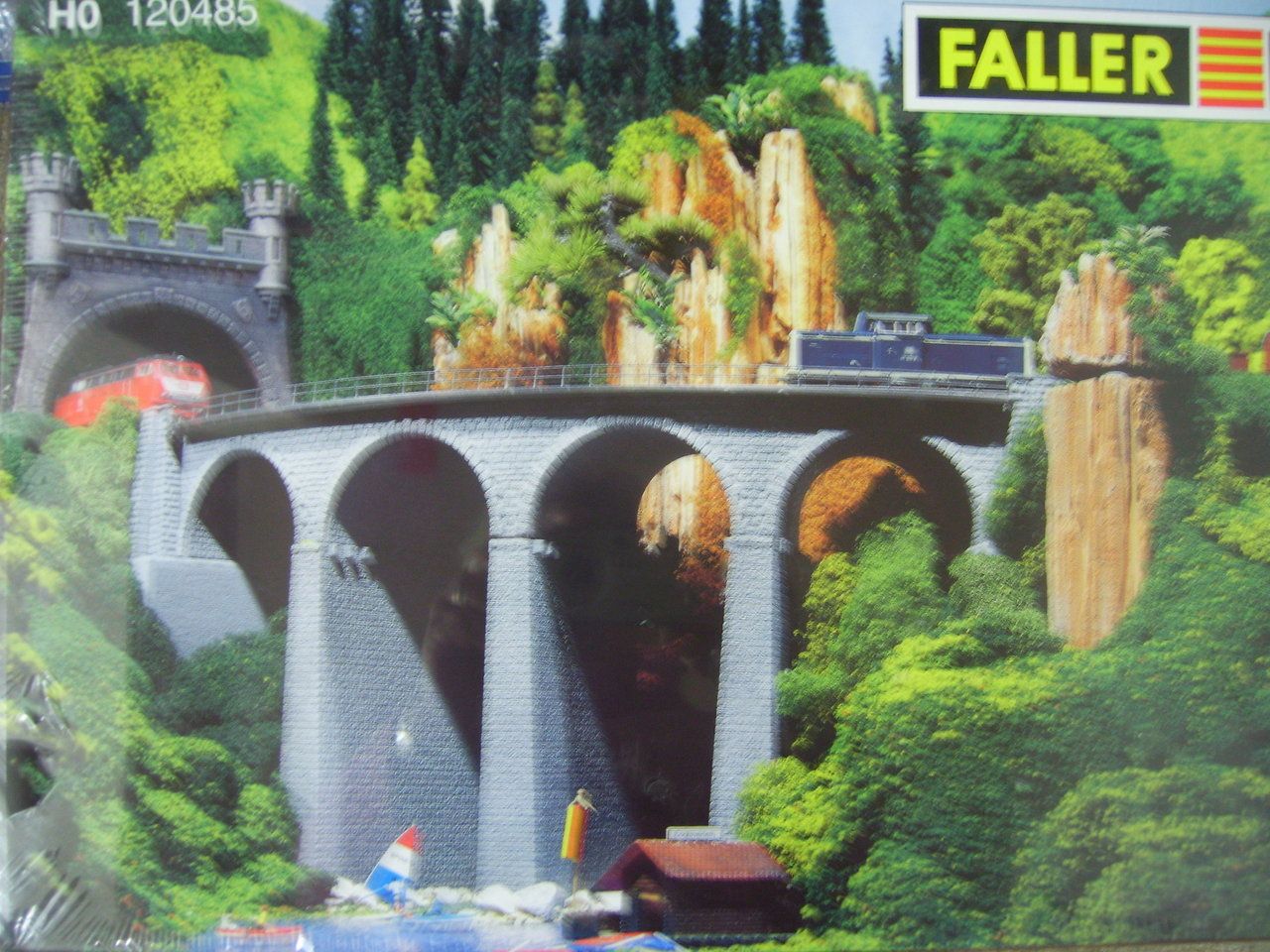 Faller HO 120485, Viaduktbrücke,2 gleisig