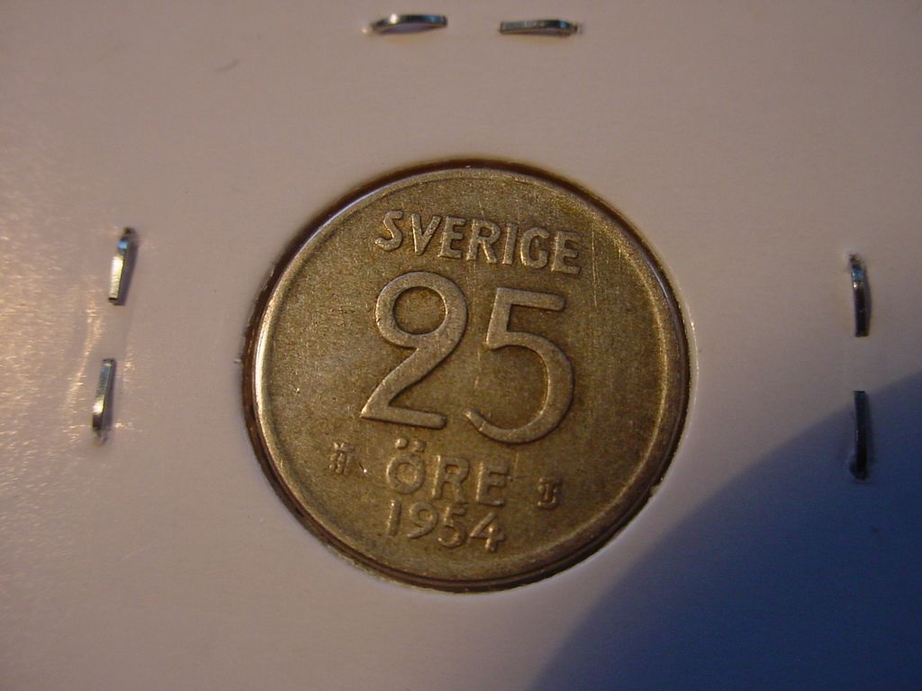 Schweden 25 Öre 1954 SVERIGE 616