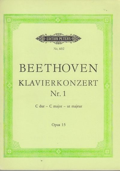 Taschenpartitur Beethoven Klavierkonzert 1 C Dur Peters EP 602