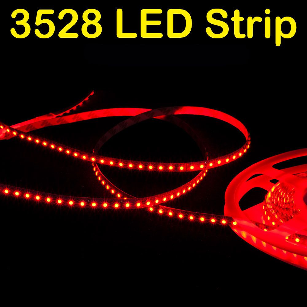 5M Rot 3528 600 LED 120LED/m SMD Strip Streifen 12V