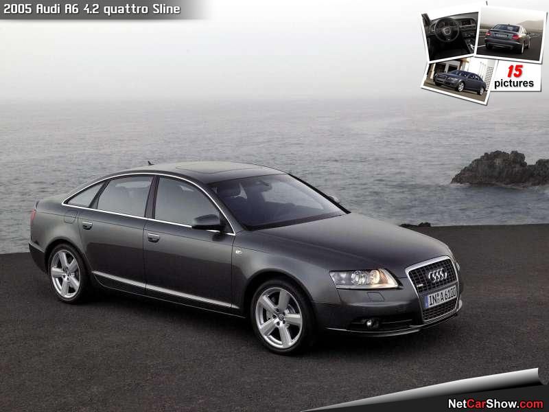 Audi A6 4.2 quattro Sline   Front Angle, 2005, 800x600, 1 of 15