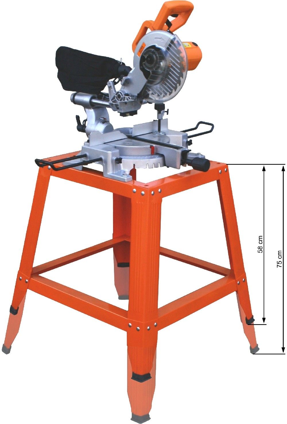 Atika Kappsäge Gehrungssäge KGSZ 210 1,8kW mit Laser u. Untergestell