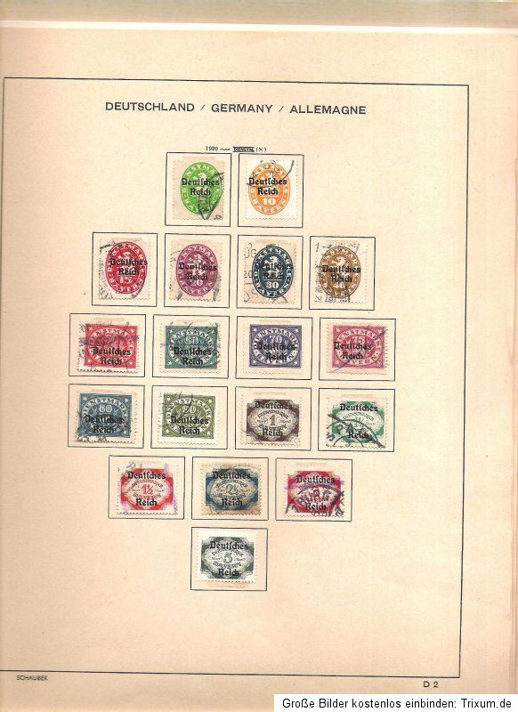 Deutsches Reich,1920 Michelnrn Dienst 34   51 o,gestempelt,Michelwert