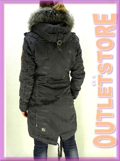 Khujo Winter Parka ELECTRA Gr. S 36 Charcoal Damen Wintermantel Jacke