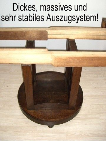 XL Art Deco Esstisch Kulissentisch ANTIK Esszimmer Tisch Ausziehtisch