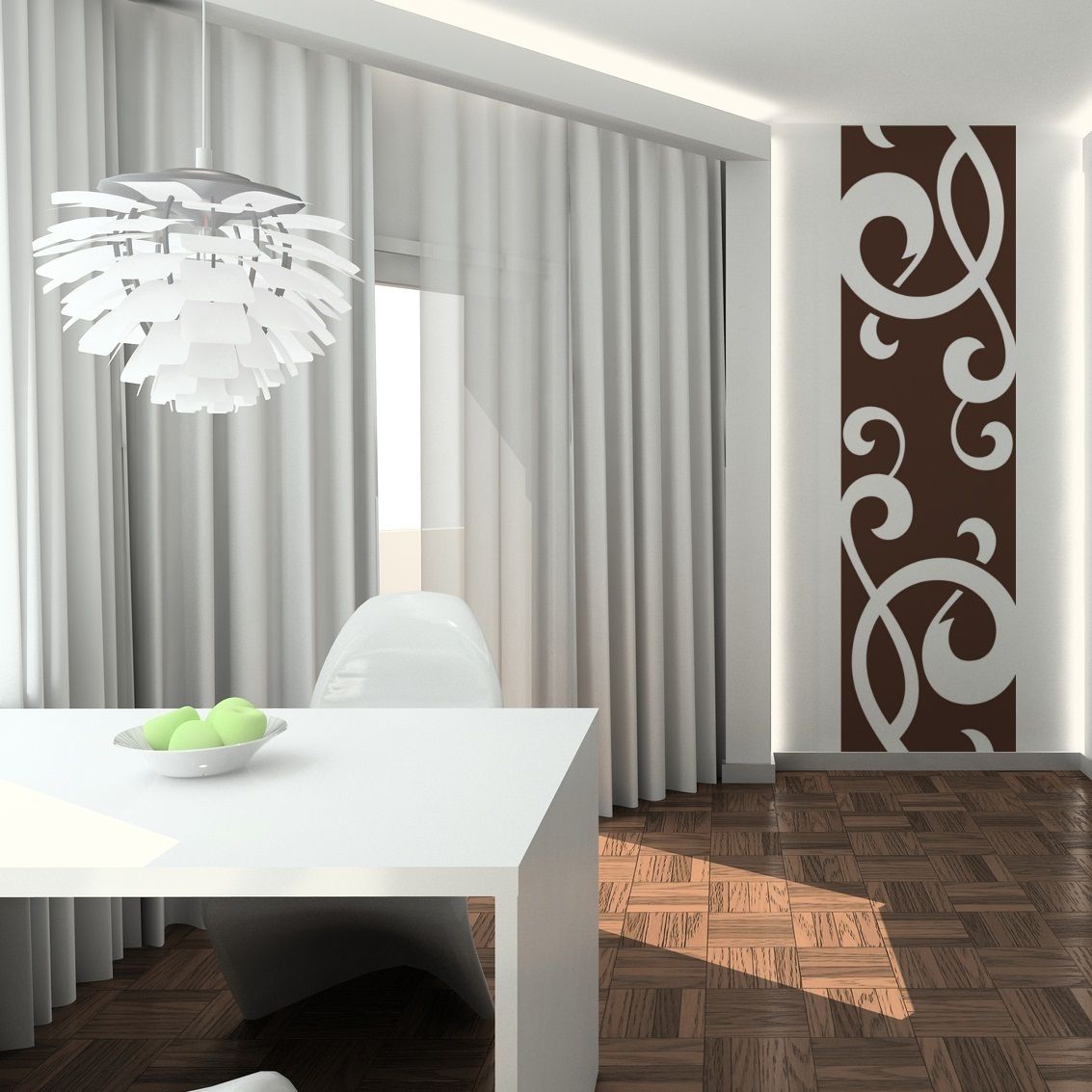 WT627 Wandtattoo Wandbanner Wandbordüre Wohnzimmer Trendy Modern