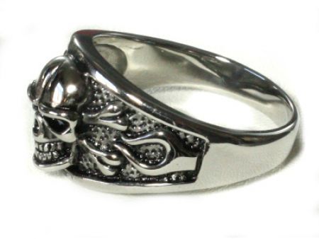 Totenkopf Ring Edelstahl hard and heavy ET NOX biker