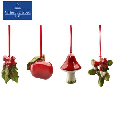 VILLEROY BOCH Nostalgic Ornamente 3 Naturornamente Set 4tlg Baumbehang