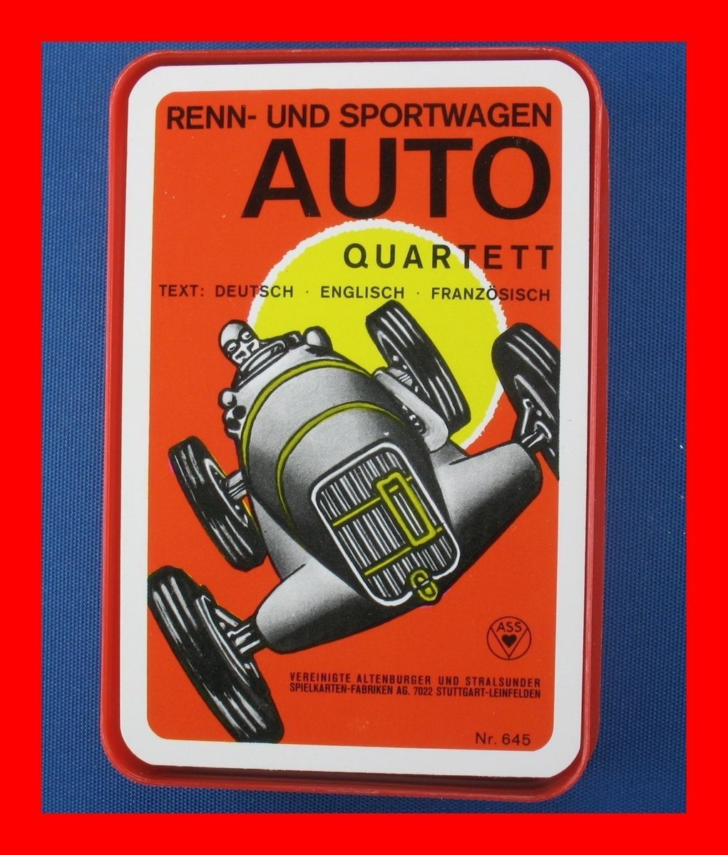 AUTO Quartett   RENN  UND SPORTWAGEN   ASS   Nr. 645   von 1965