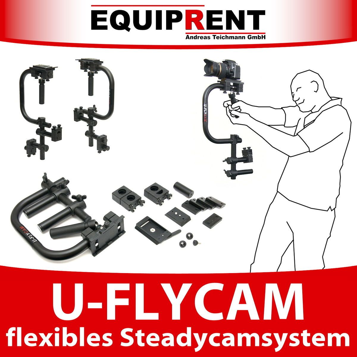 Flycam Schwebestativ Steadycam fuer Video DSLR und Camcorder EQ560