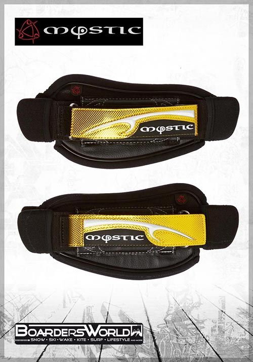 MYSTIC Kite Footstraps ADJUSTBALE Straps black yellow