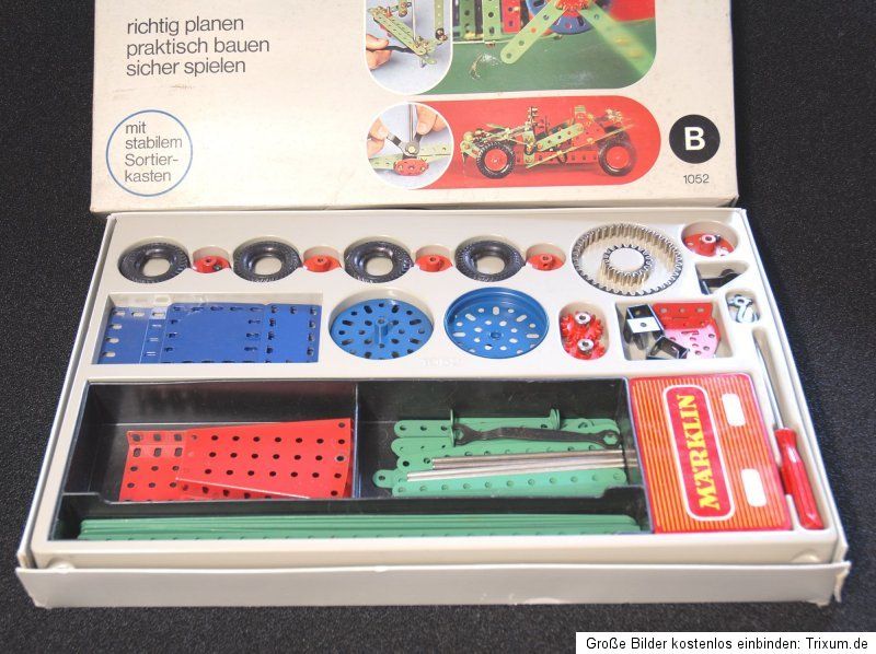 Märklin Metall Grundkasten B Baukasten B1052 originalverpackt kaum