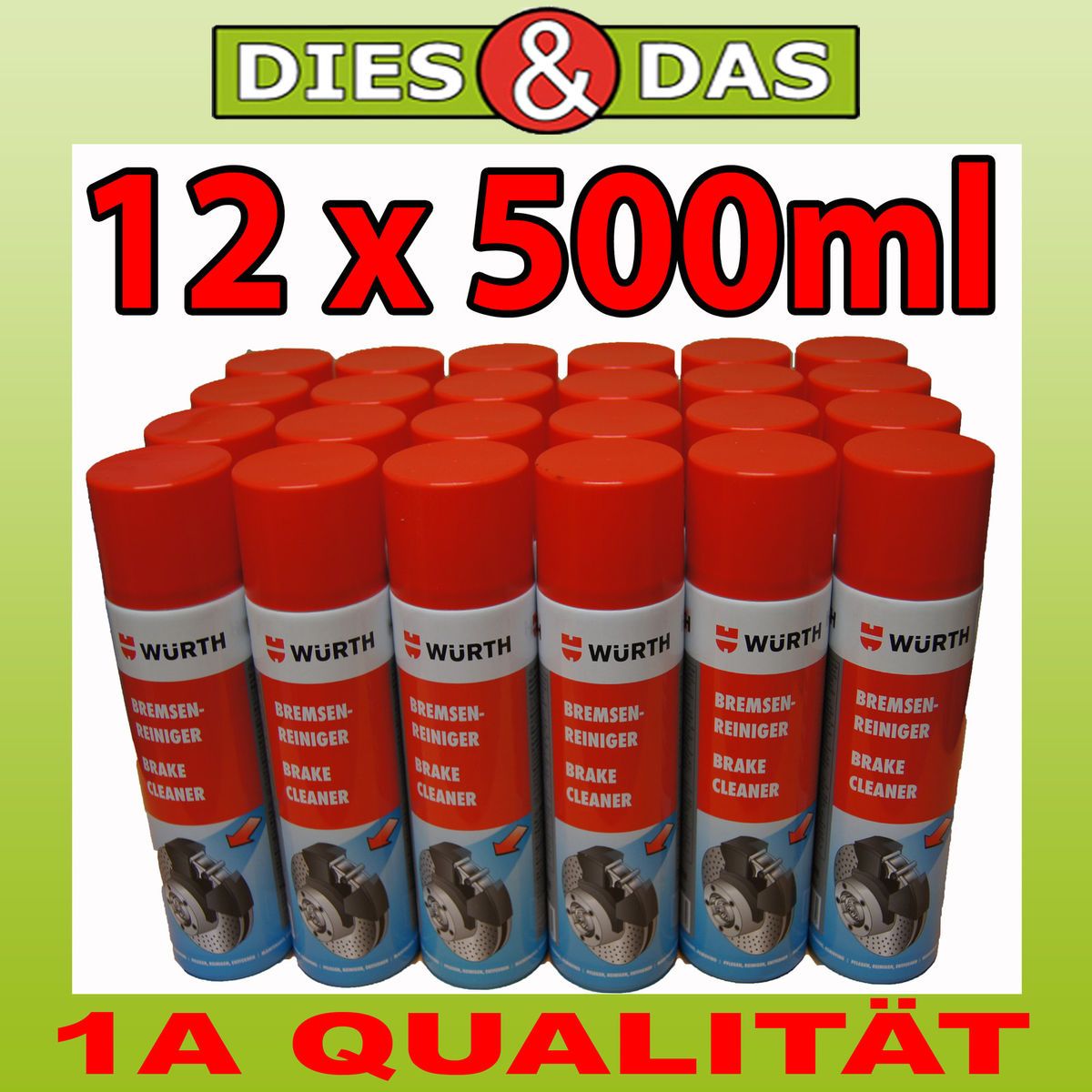 12x Würth Bremsenreinigen Spray neu 500 ml Sprüdose Sprühreiniger