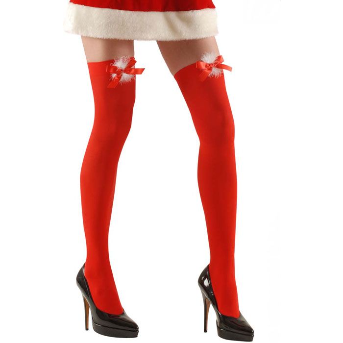 Sexy rote STRUMPFHOSE Weihnachtsmann Nikolaus Frau 4704