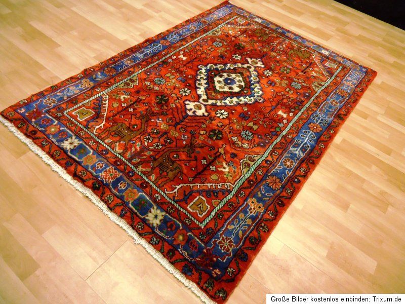 Königlicher Orientteppich w. Ghom Top Orient Teppich 197x135cm Old