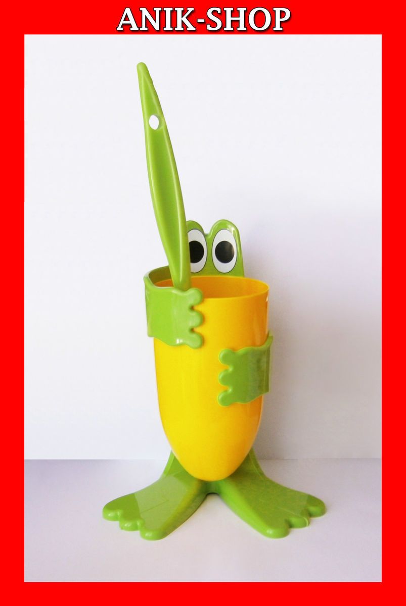 WC GARNITUR Froggy Frosch 38cm Toilettenbürste Klobürste