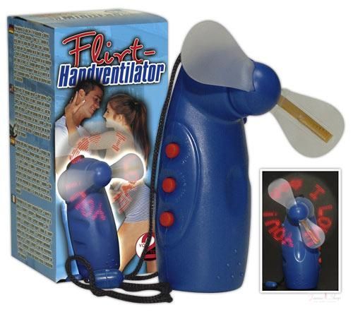 Flirt Handventilator Leuchtbotschaften Fun Gag Geschenk Ventilator