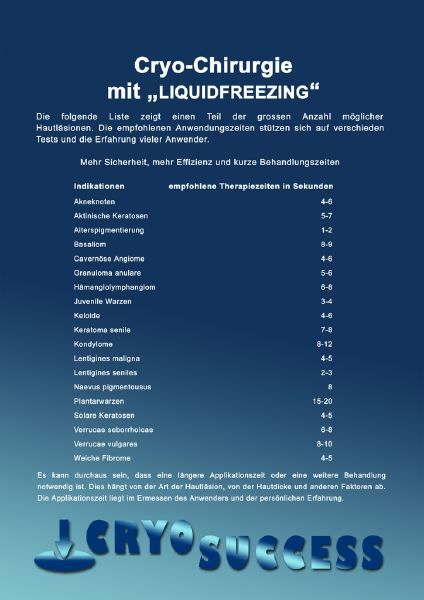 Cryosuccess N2O Vereisungsgerät, Liquidfreezing,