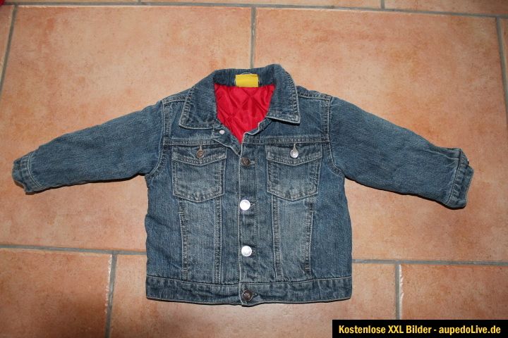 Steiff gefütterte Jeansjacke Übergangsjacke Jacke Gr. 80 top Zustand