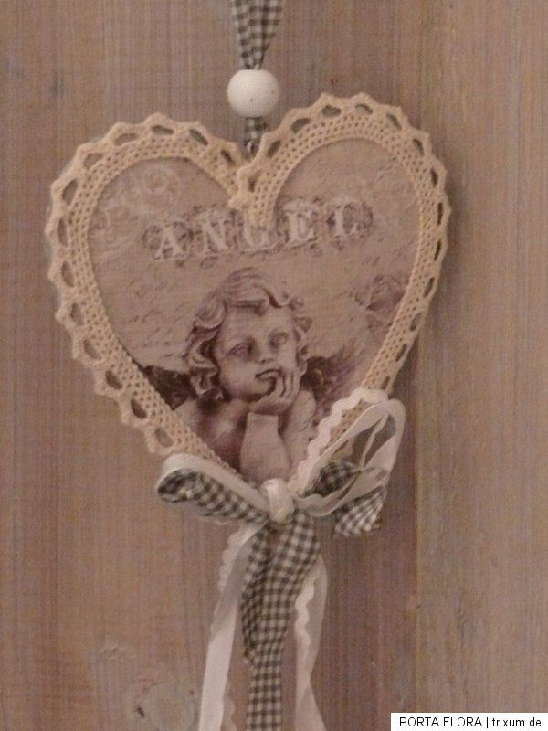 ENGEL *** Herz Zink Shabby Chic Impressionen Franske Weihnachten