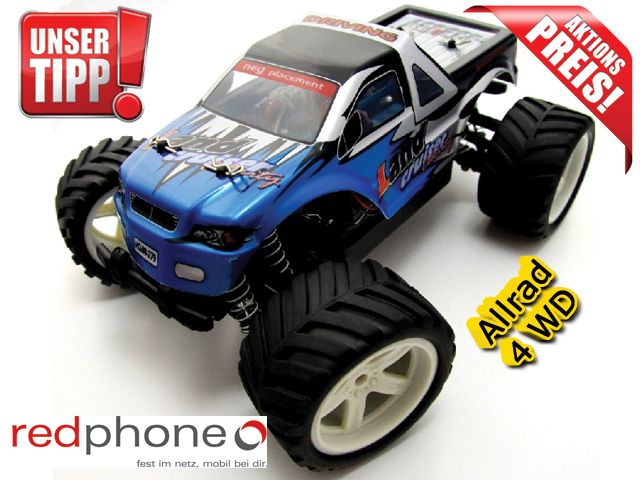 RC Huan Qi HQ 710 ELEKTRO Mad Truck 4WD 118 RTR 380 Motor Akku 30 Km