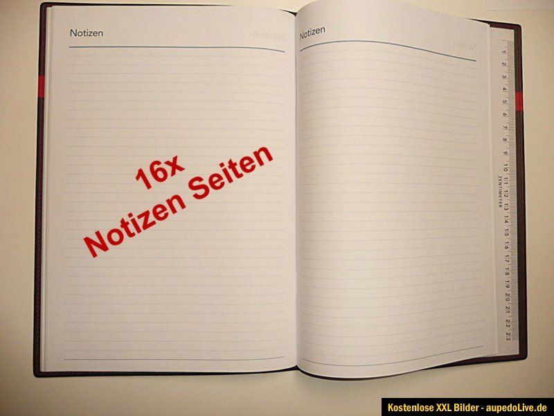 2013 Kalender Leder schwarz A5 Monatsplaner 1 Monat = 2 Seiten