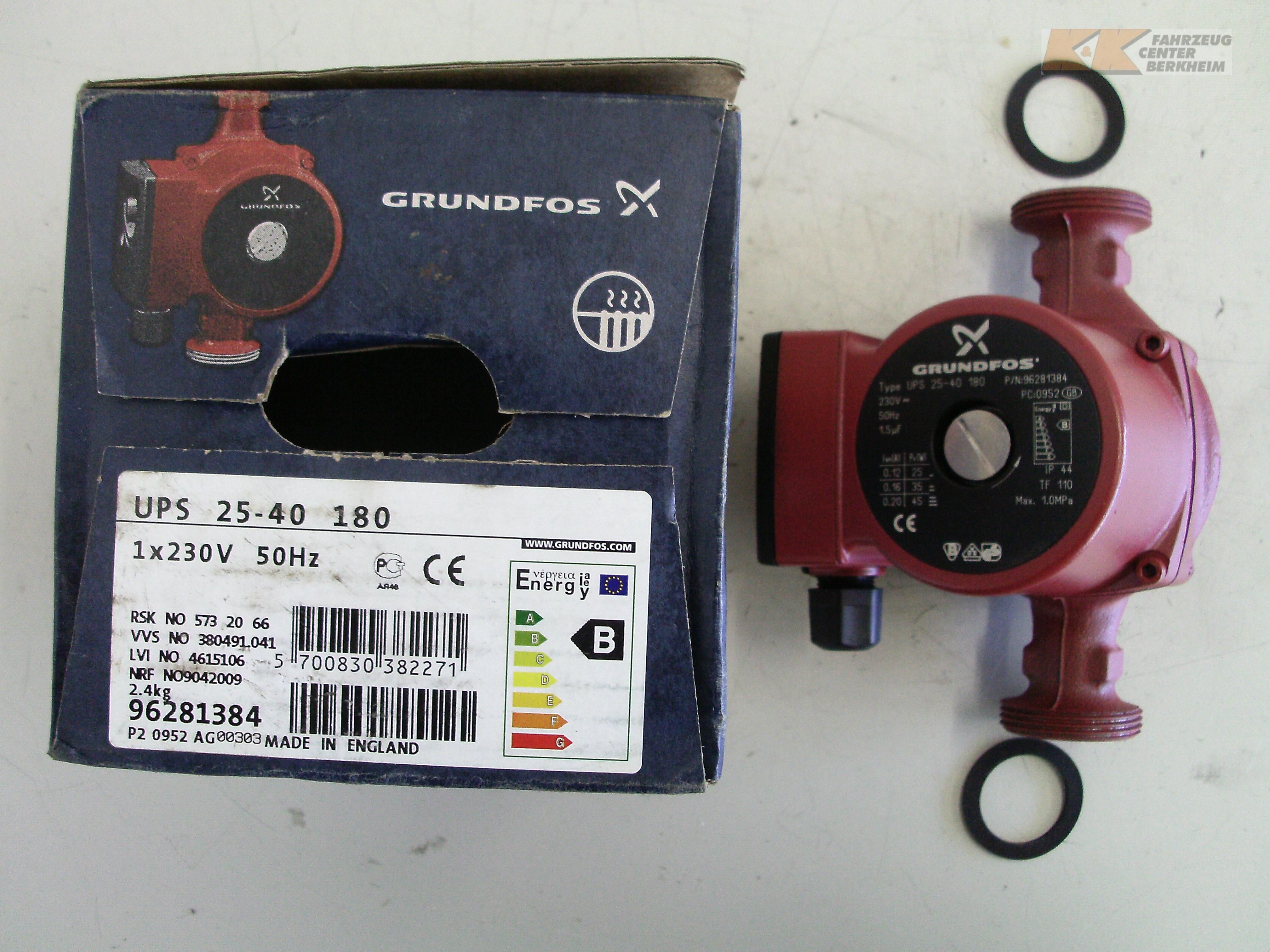 Grundfos UPS   25 40 180 mm Heizungs Umwälzpumpe #247