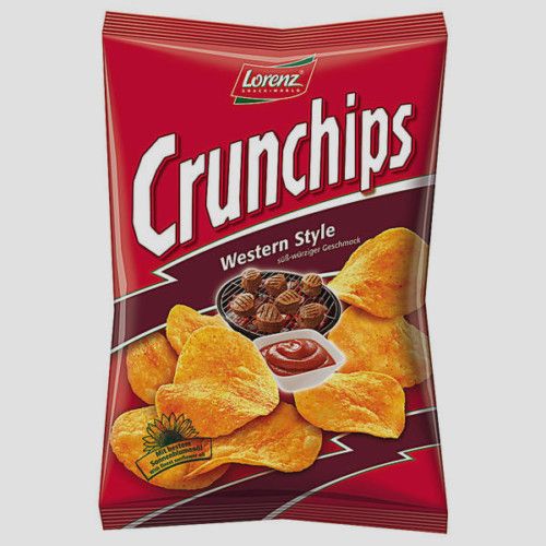 16 Tüten Crunchips Lorenz Western Style a 200g Chips Orginal (1kg=10