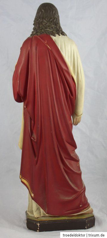 Große Stuck Gips Figur Christus Heiland Jesus Erlöser 52 cm hoch