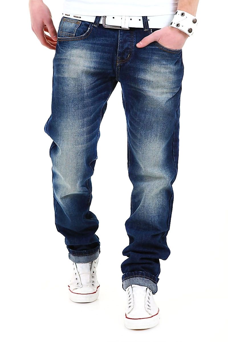 modell m 759 farbe blau material 100 % baumwolle herren jeans in blau