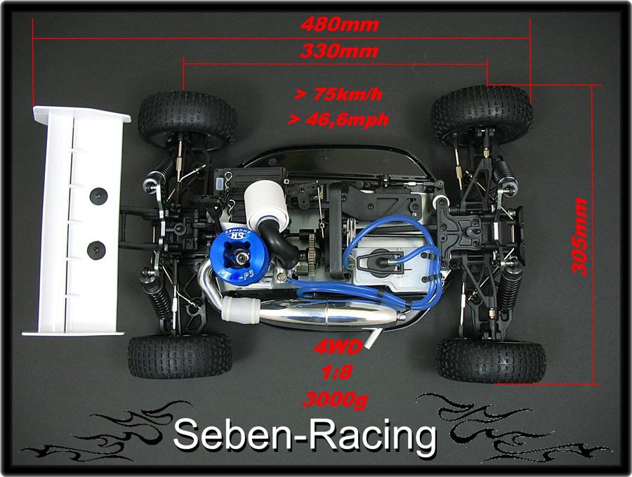 Buggy 4,3ccm 2,4GHZ Failsafe Verbrenner BV3BK12 RTR