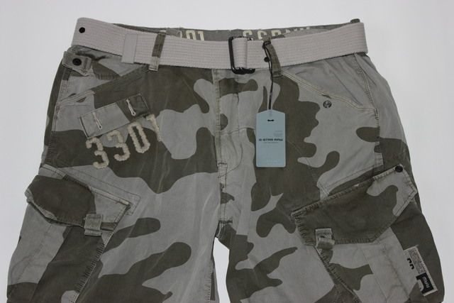 NEU G STAR SHORT PT ROVIC BELT LOOSE 1/2 BATTLE TWILL +BRICK+ W38 NEU