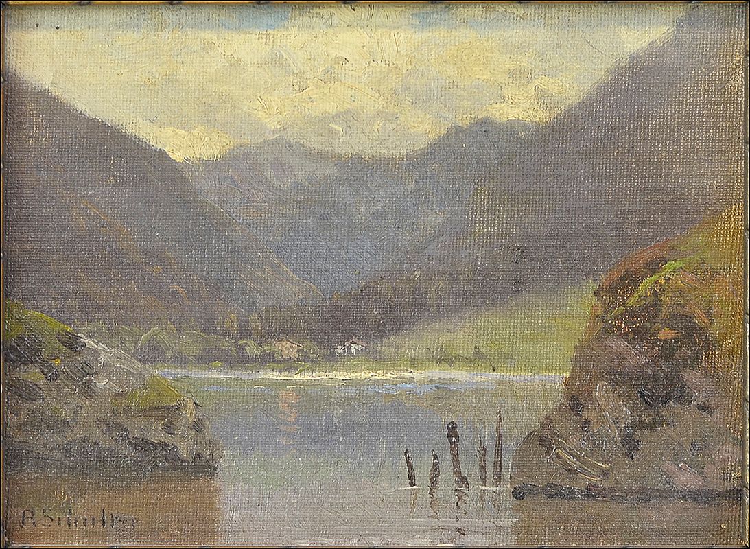 ROBERT SCHULTZE (DT., 1828 MAGDEBURG – 1910 MÜNCHEN) »BERGSEE« #