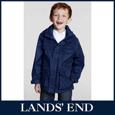 LANDS´ END Jungen Regenjacke Jacke Fleecefutter Polyester