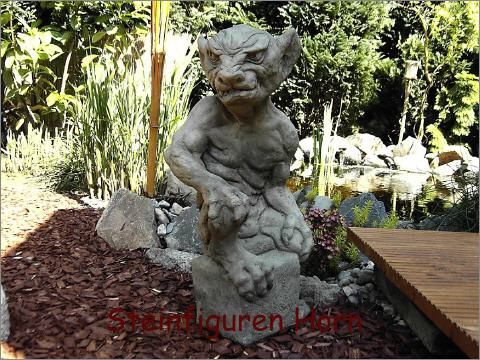 GOLLUM, FIGUR aus STEINGUSS, TROLL SKULPTUR, für GARTEN, FROSTFEST